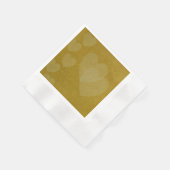 Coeurs de serviettes en papier or (Coin)