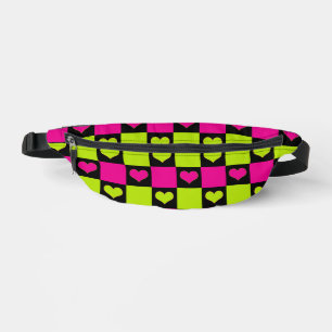 Coeurs de tableau de bord - Vert citron, rose chau