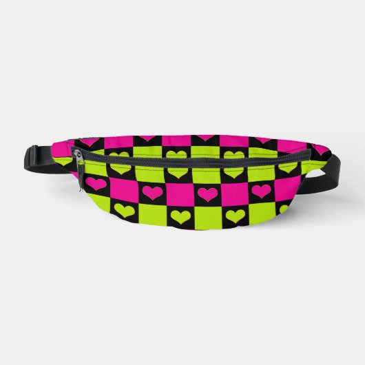 Coeurs de tableau de bord - Vert citron, rose chau (Recto)