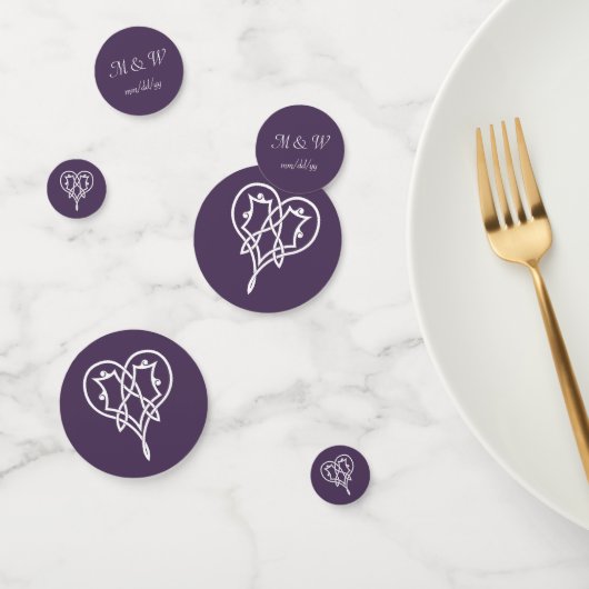 Coeurs de tissage celtique dans Confetti de table (Groupe)