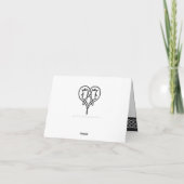 Coeurs de tissage celtique en Carte de remerciemen (Dos)