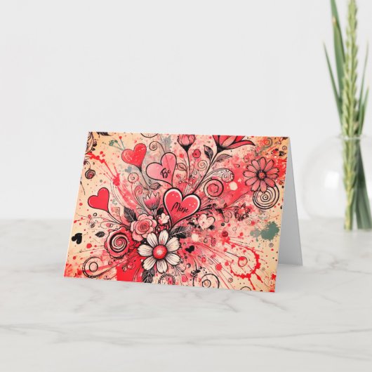 Coeurs de Valentines / Marguerite / Art scintillan (Devant)