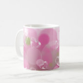 Coeurs de verre sur Mug rose (Devant gauche)