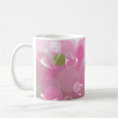 Coeurs de verre sur Mug rose (Gauche)