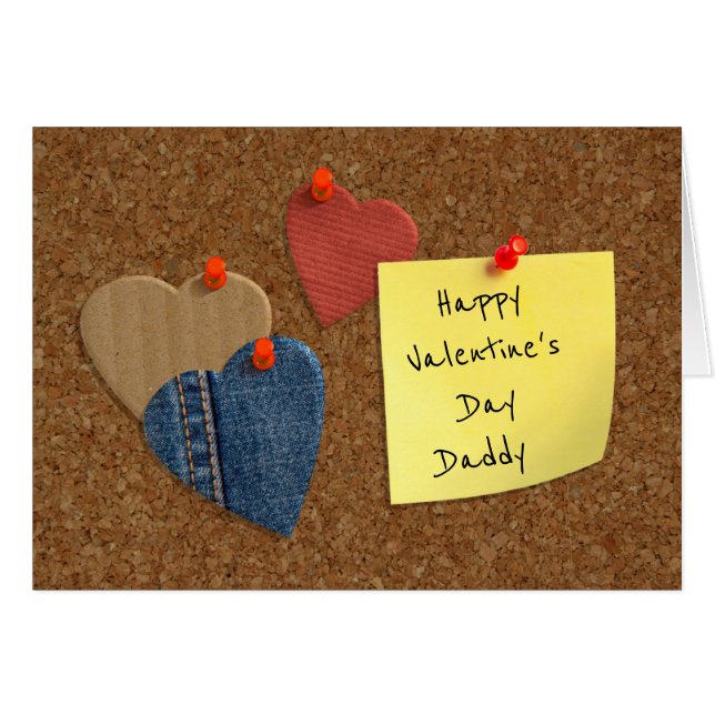 Coeurs découpés corkboard Valentine (Devant horizontal)