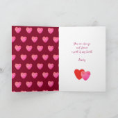Coeurs déçus Soyez ma carte valentine pliée (Intérieur)