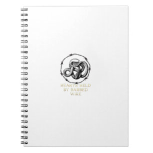 Coeurs détenus par Carnet à fil Barbed
