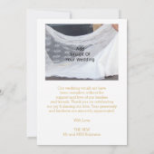 Coeurs d'or Carte de remerciements mariage (Dos)