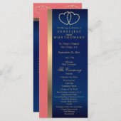 Cœurs d'or Corail et Navy - Programme (Devant / Derrière)