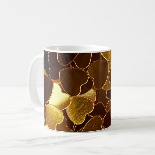 Coeurs d'or Mug (Devant gauche)