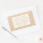 Coeurs d'or rose Stickers Buffet de bonbons rectan (Enveloppe)