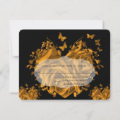 Cœurs d'Or Roses et Papillons RSVP (Dos)