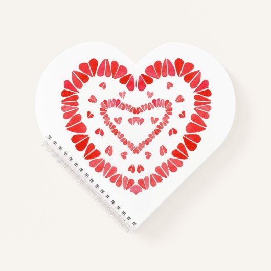 COEURS DOUCES Forme cardiaque Carnet spiral (Devant)