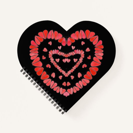 COEURS DOUCES II Forme cardiaque Carnet spiral (Devant)