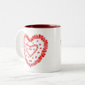 COEURS DOUCES Maroon Mug à deux tons (Devant gauche)