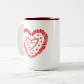 COEURS DOUCES Tall Maroon Mug à deux tons (Devant gauche)