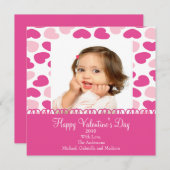 Coeurs doux Carte photo de Saint Valentin (Devant / Derrière)