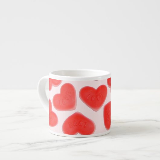 Coeurs doux Coeur rose espresso mug (Devant gauche)