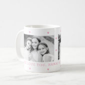 Coeurs doux COULEUR ÉDITABLE Mug photo personnalis (Devant gauche)