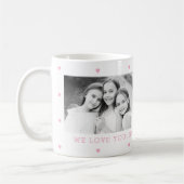Coeurs doux COULEUR ÉDITABLE Mug photo personnalis (Gauche)