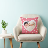 Coeurs doux Coussin photo personnalisé / Rose (Chaise)