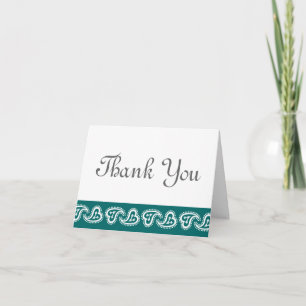 Coeurs doux de Paisley en Carte de remerciements T