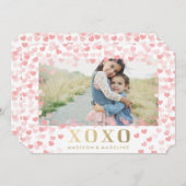 Coeurs doux en blanc | Carte photo de la Saint Val (Devant / Derrière)