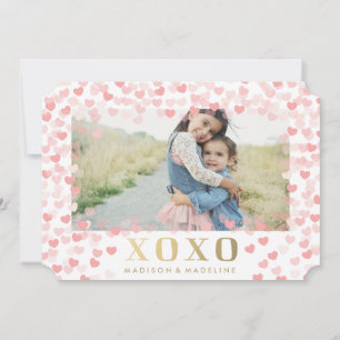 Coeurs doux en blanc   Carte photo de la Saint Val