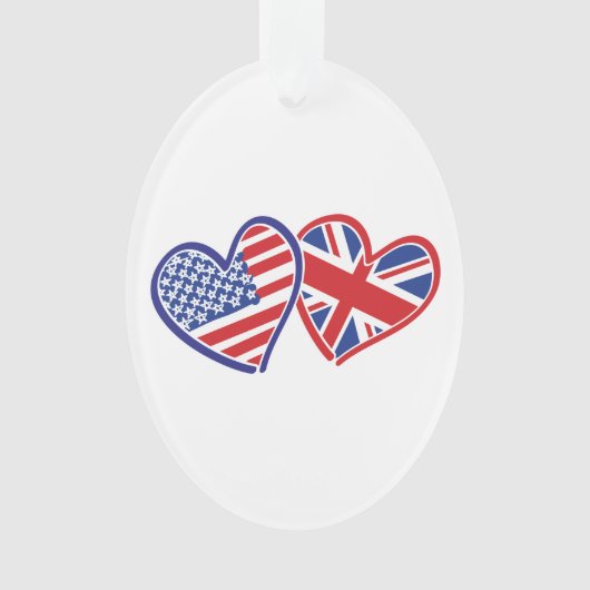 Coeurs du drapeau américain et britannique (devant)