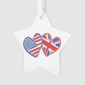 Coeurs du drapeau américain et britannique (devant)