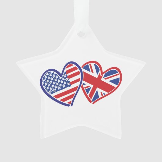 Coeurs du drapeau américain et britannique (devant)