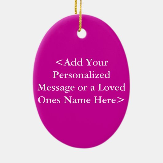 Coeurs du printemps Cancer Ange Ornement Customisé (Dos)