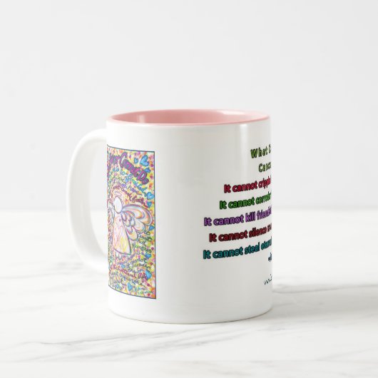 Coeurs du printemps Cancer Angel Mug (Devant gauche)