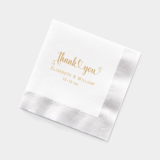 Coeurs écriture manuscrite Mariage Merci de typogr (Gauche)