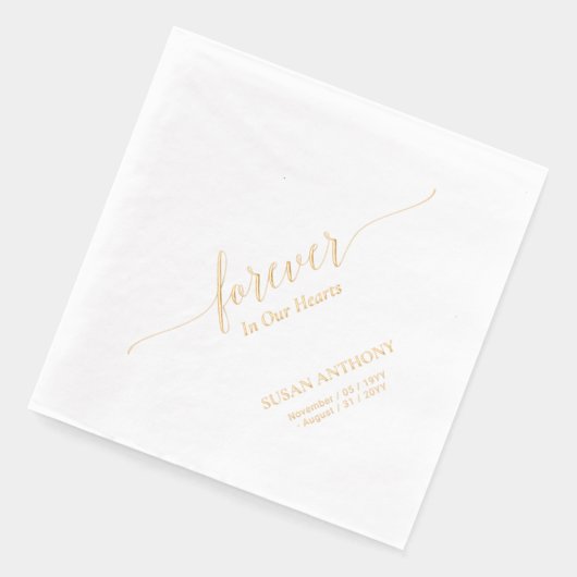 Coeurs | Élégant Script Memorial Funeral (Gauche)