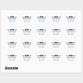 Coeurs élégants Enregistrer les stickers Date, Ble (Feuille)
