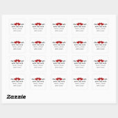 Coeurs élégants Enregistrer les stickers Date, Rou (Feuille)