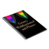 Coeurs embrasés avec le journal du marié gai de (Côté Droit)