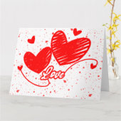COEURS EN CARTE AMOUREUSE (Fleur jaune)
