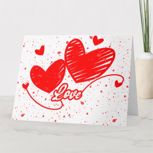 COEURS EN CARTE AMOUREUSE (Devant)