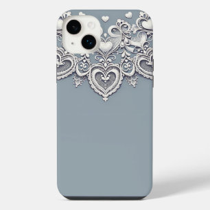 Cœurs en dentelle blanche Charme romantique Élégan