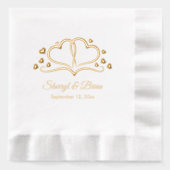 Coeurs en fleur, nom personnalisé et Mariage de da (Recto)