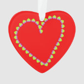 Coeurs en forme de coeur sur rouge (dos)