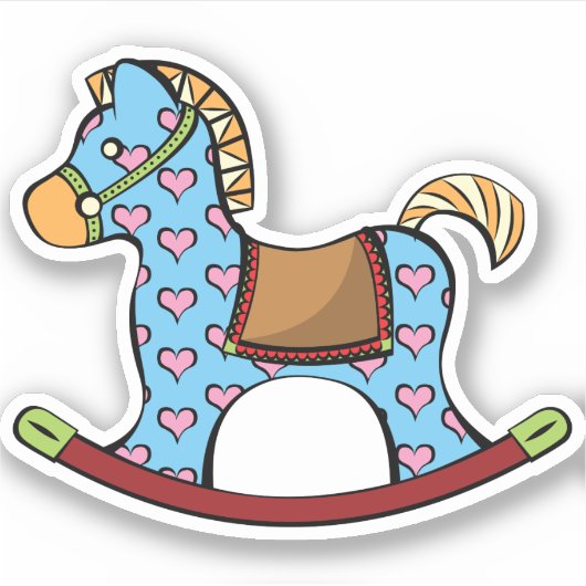 Coeurs enchanteurs Sticker Contour Cheval (Devant)