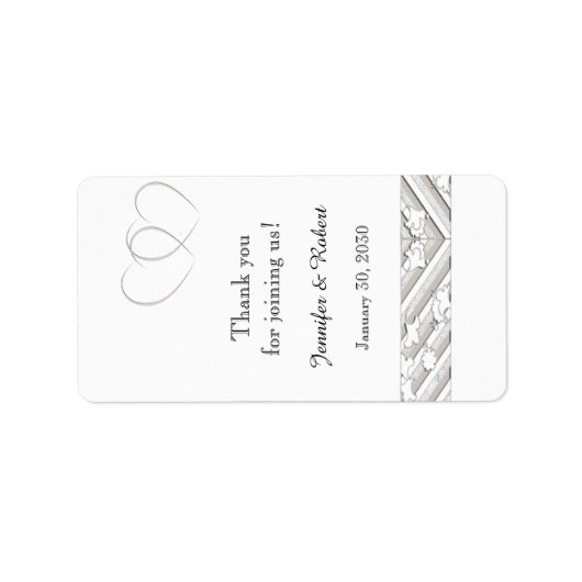 Coeurs enchevêtré Floral Étiquette de lèvres (Devant)