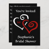 Coeurs enmêlés Invitation à la douche nuptiale (Devant / Derrière)