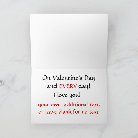 Coeurs Enmêlés Serez-Vous À Moi ? Carte Saint Vale (Intérieur)