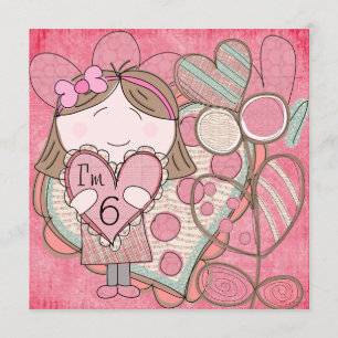 Coeurs et amour Invitation d'anniversaire