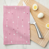 Coeurs et amour Serviette de cuisine (Quart Plié)