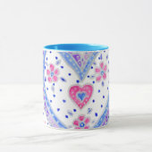 Coeurs et café Rose Mug (Centre)